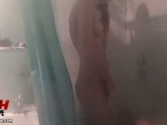 I filmed my playgirl shower undressed and acquire me off